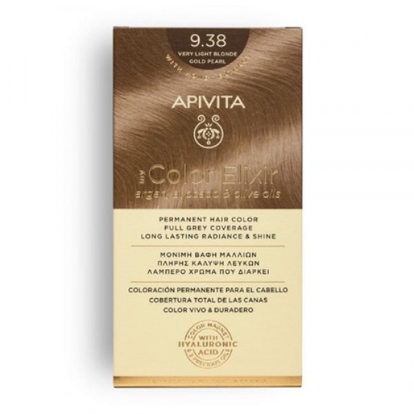 Apivita My Color Elixir Kit Βαφή Μαλλιών No 9.38 Ξανθό Πολύ Ανοιχτό Μελί Περλέ
